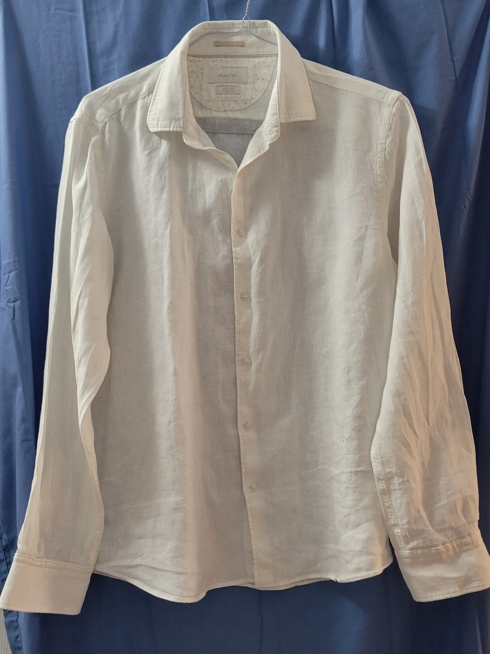 Men's Lightweight White Linen Shirt